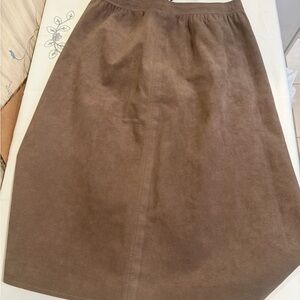 Chic Brown A-Line Women's Skirt